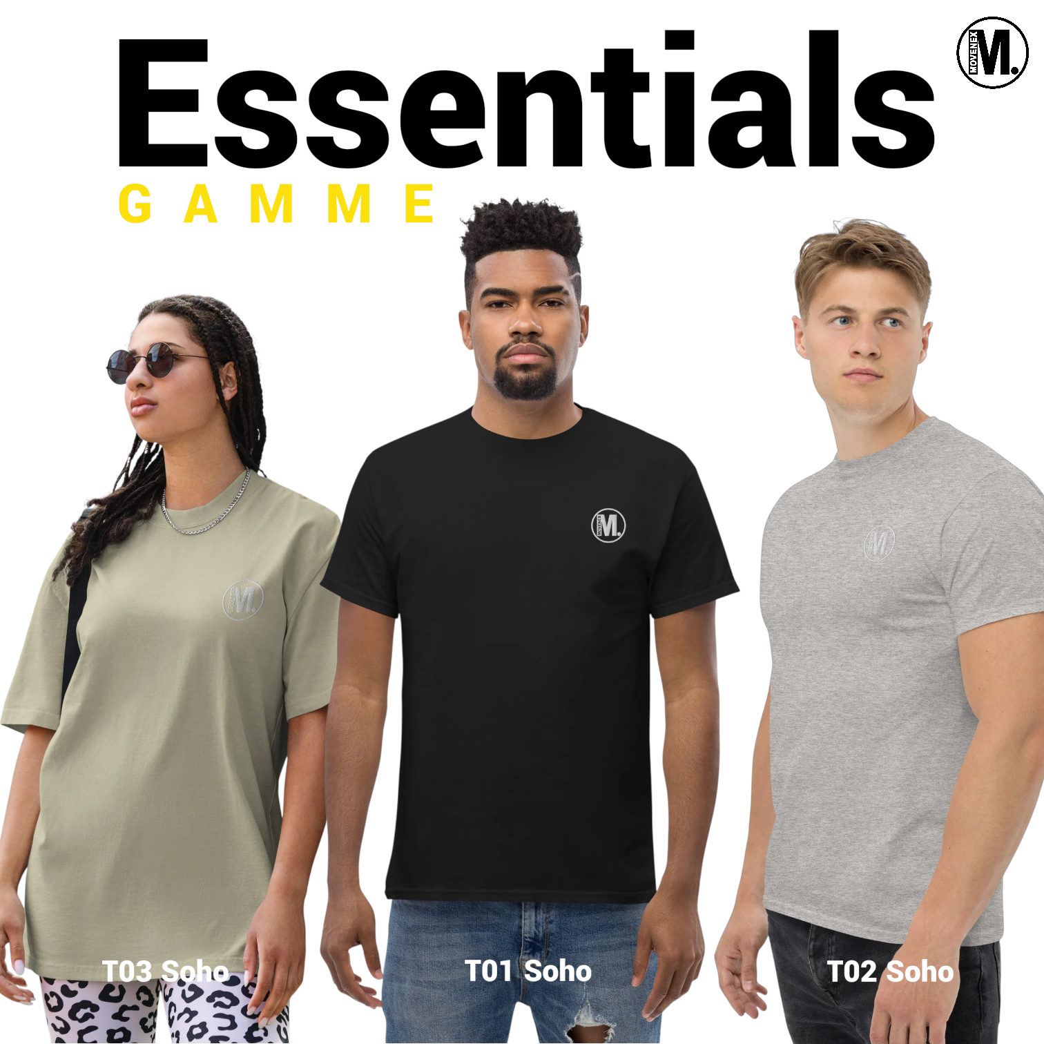 L’ADN DE LA GAMME ESSENTIALS POUR LES T-SHIRTS