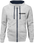 Sweat à capuche Movenex avec fermeture éclair couleur gris et noir - Movenex