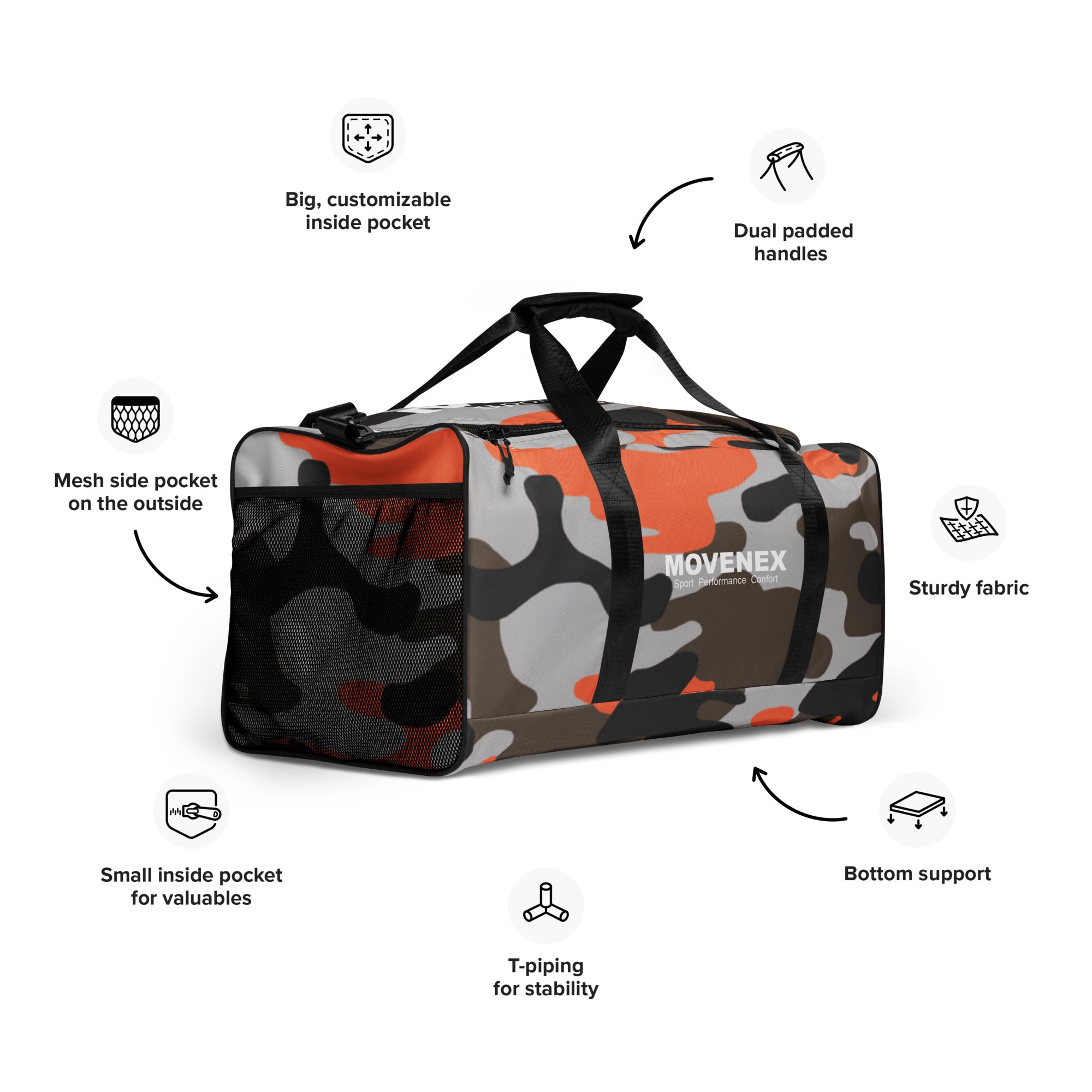 Sac de sport Movenex en camouflage moderne - Movenex