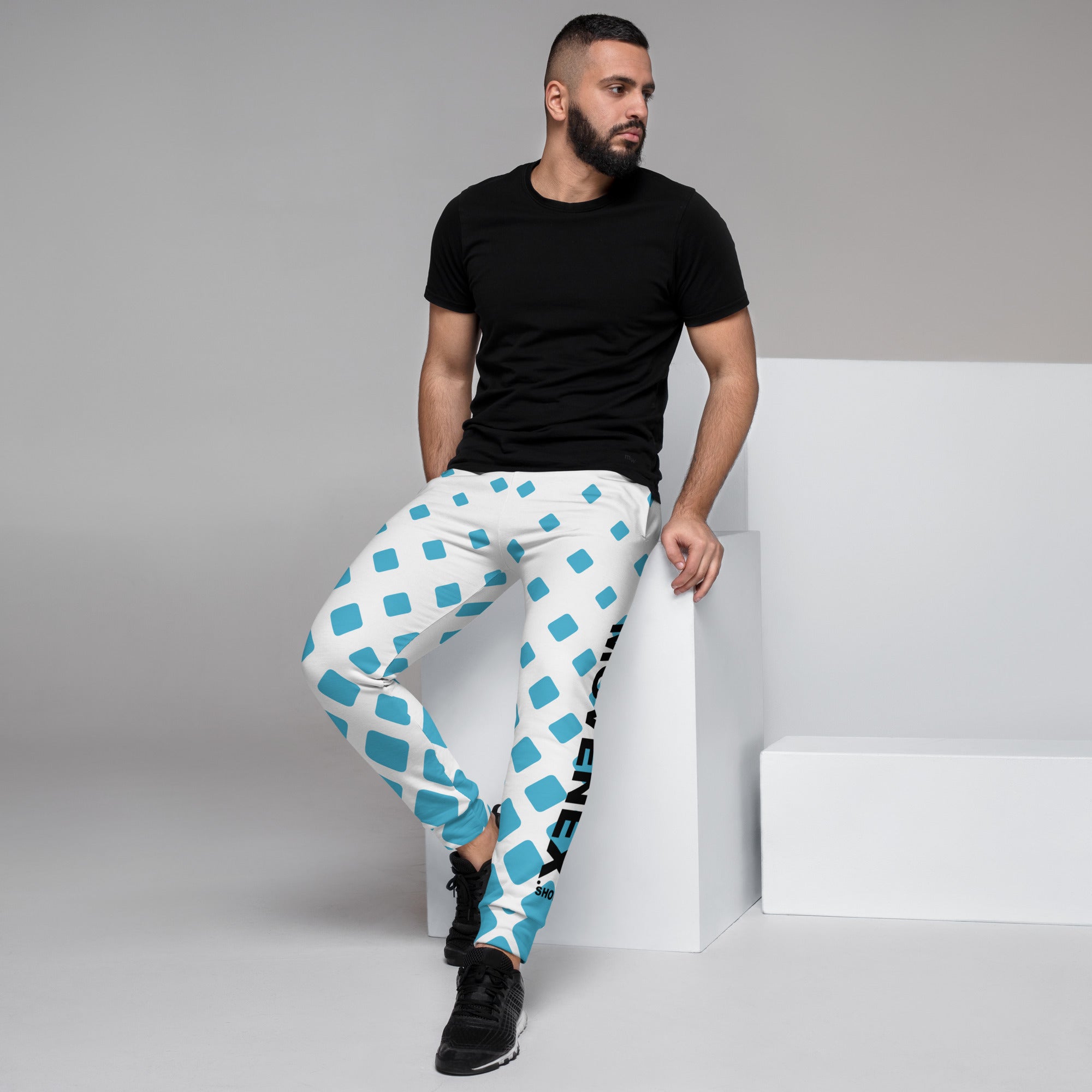 Pantalon de Jogging Movenex couleur blanc et bleu - Movenex