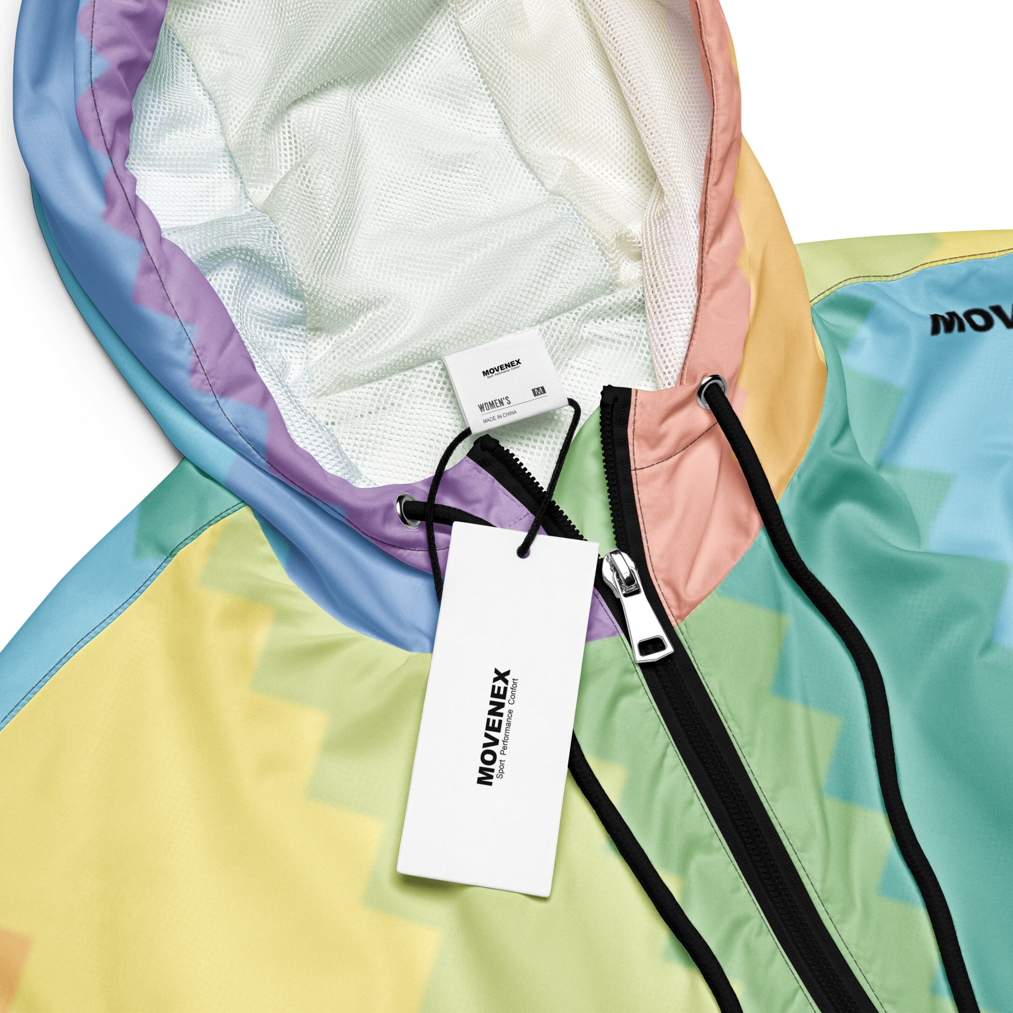 Veste coupe-vent court à capuche Movenex "J06, Panier" - Movenex