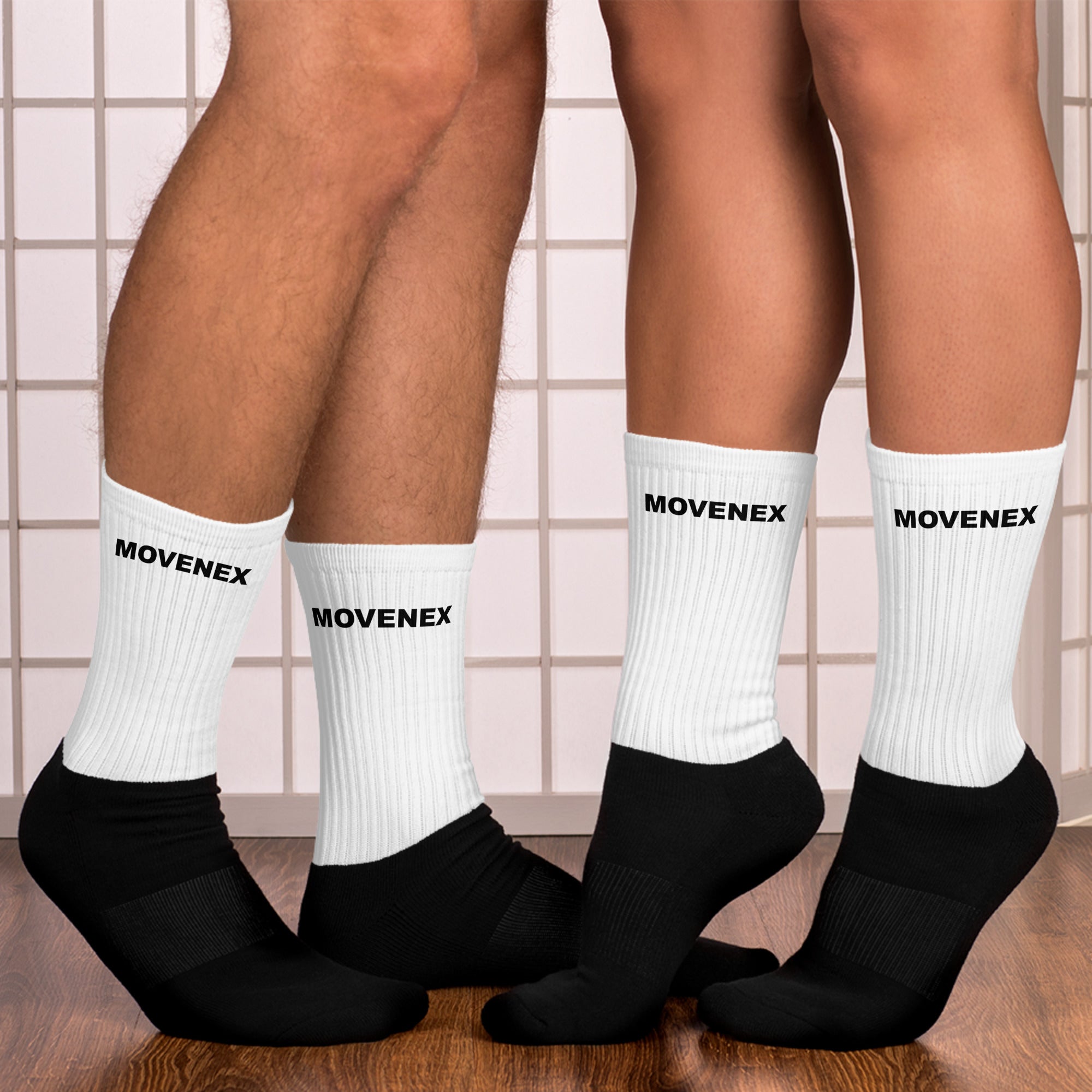 Chaussettes de sport Movenex couleur noire et blanche - Movenex