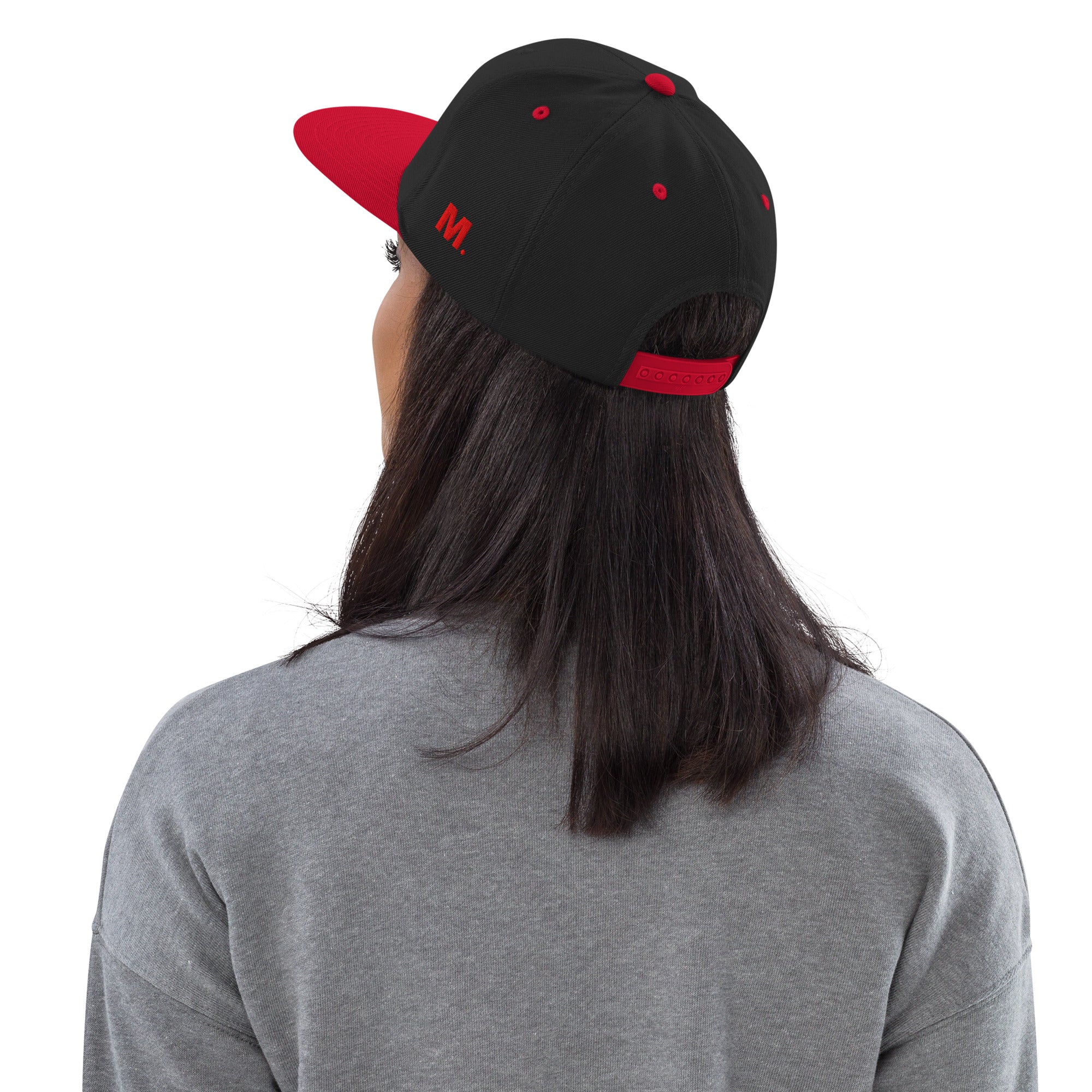Casquette Snapback Movenex couleur noir et rouge - Movenex