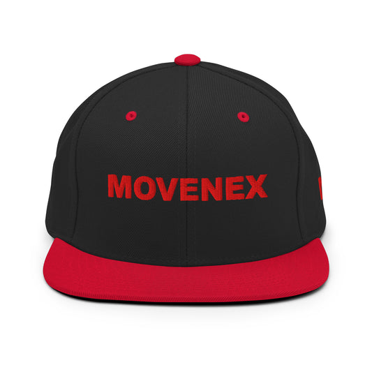 Casquette Snapback Movenex couleur noir et rouge - Movenex