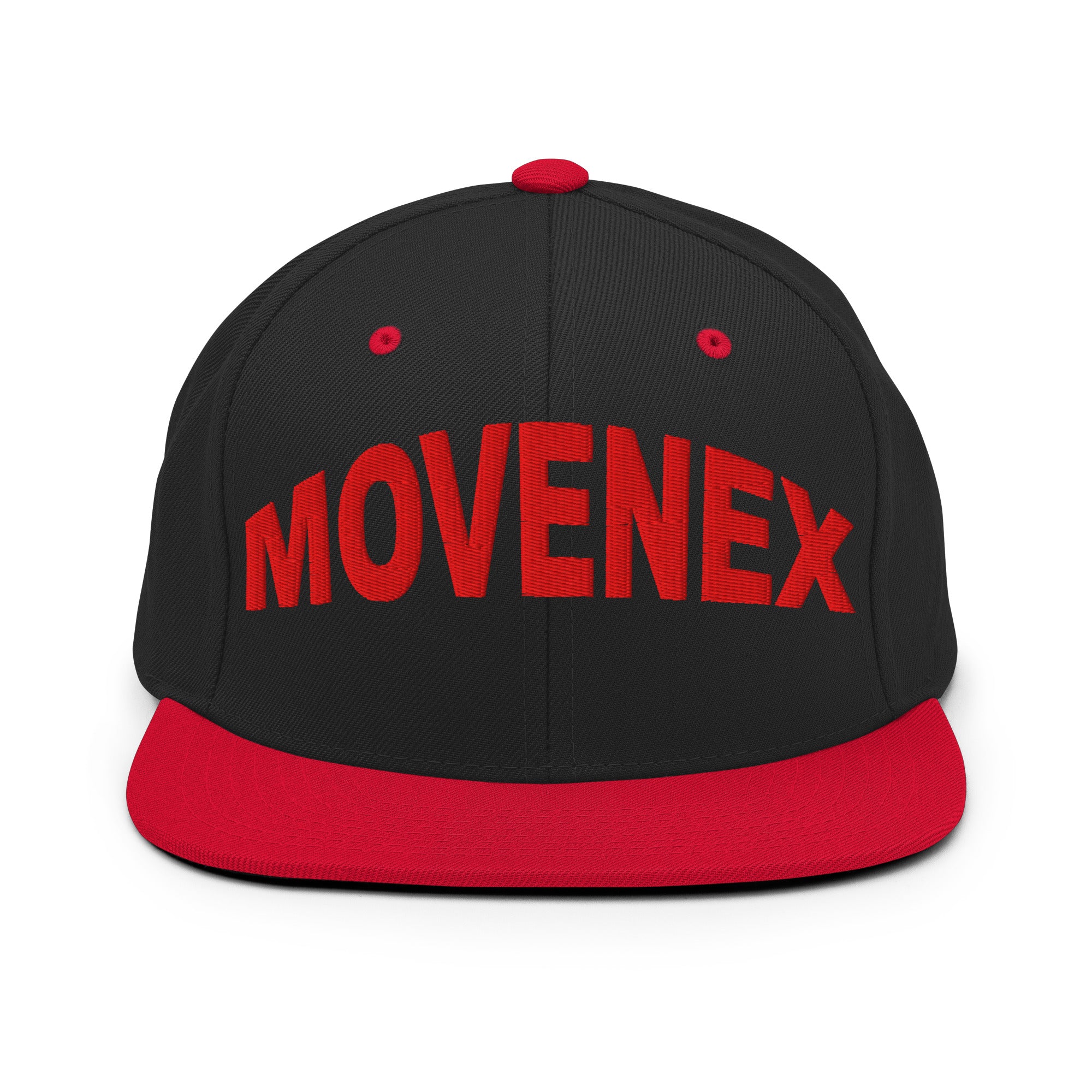 Casquette Snapback Movenex couleur noir et rouge - Movenex