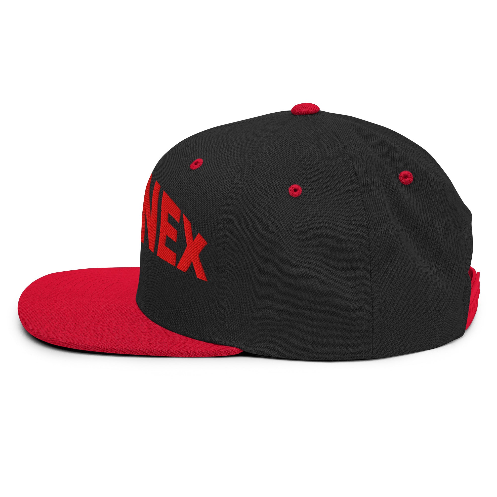 Casquette Snapback Movenex couleur noir et rouge - Movenex