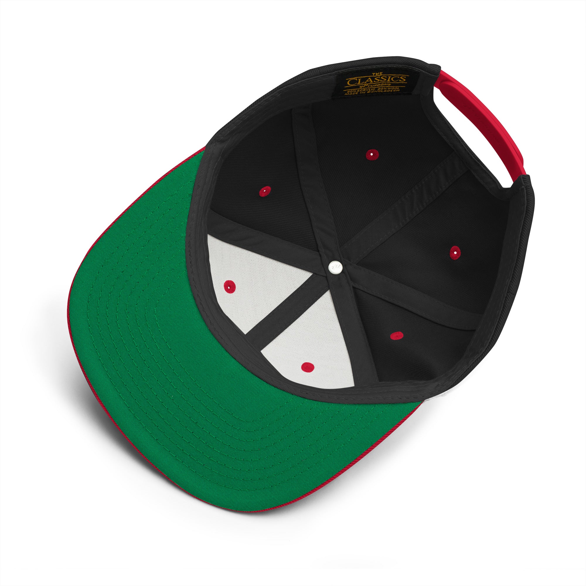 Casquette Snapback Movenex couleur noir et rouge - Movenex