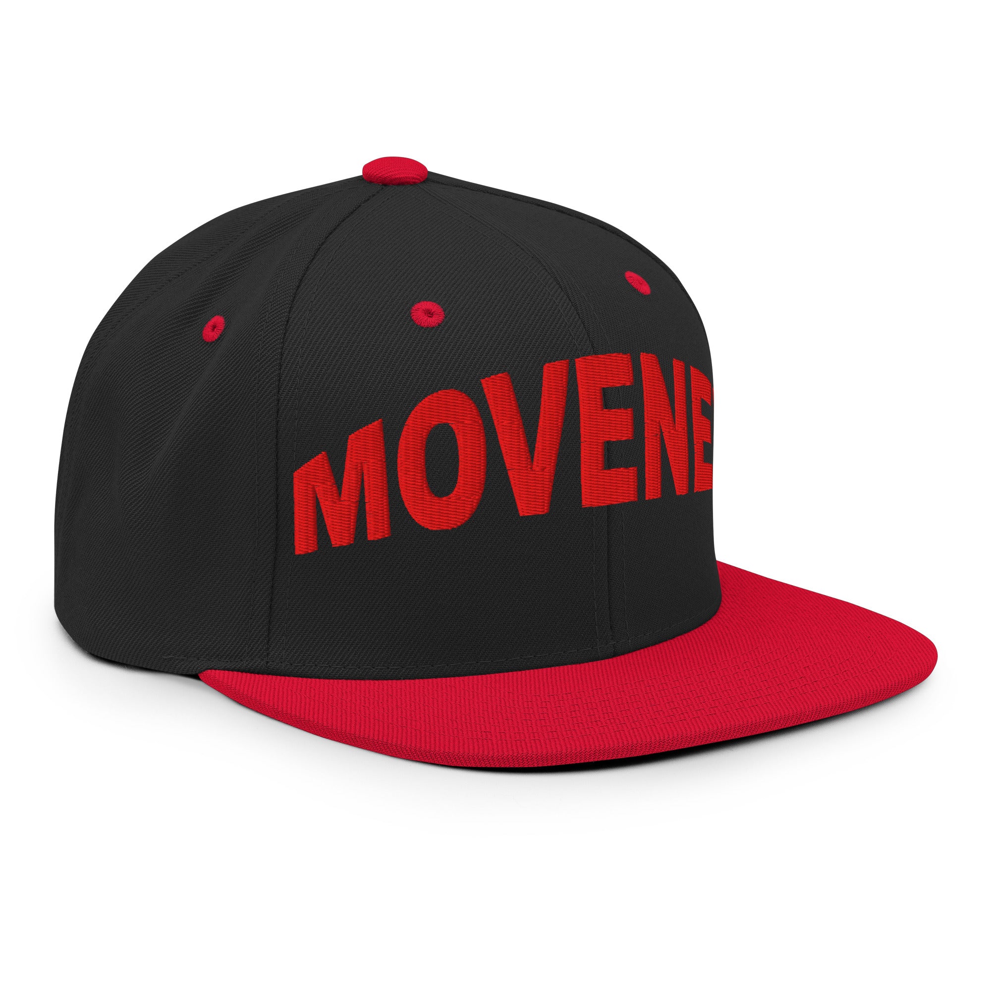 Casquette Snapback Movenex couleur noir et rouge - Movenex