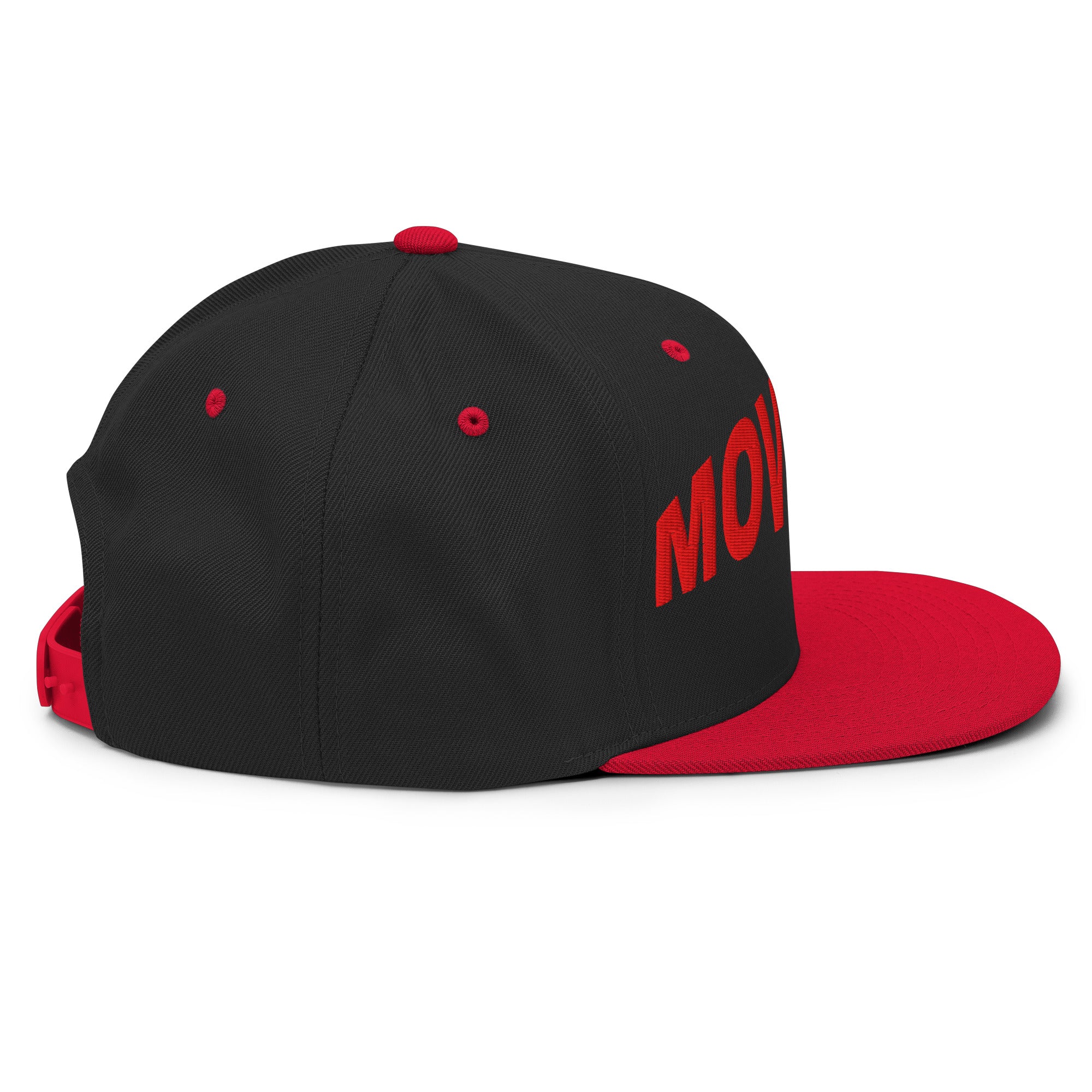Casquette Snapback Movenex couleur noir et rouge - Movenex