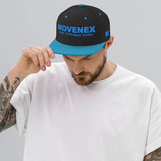 Casquette Movenex "Snapback" couleur noire et bleue - Movenex