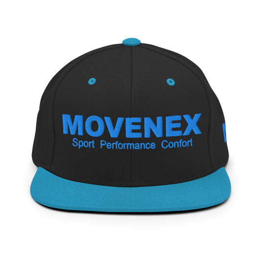 Casquette Movenex "Snapback" couleur noire et bleue - Movenex
