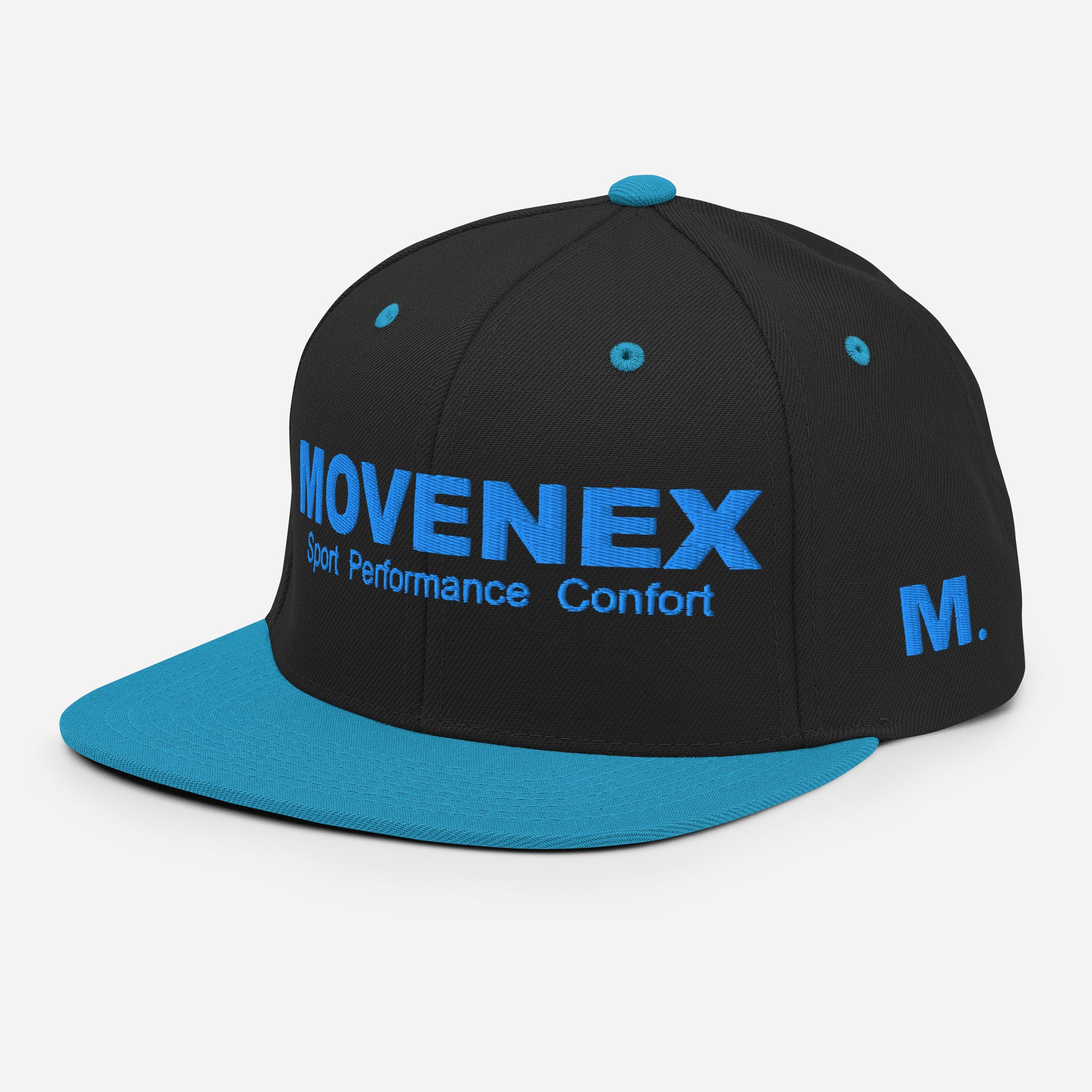 Casquette Movenex "Snapback" couleur noire et bleue - Movenex