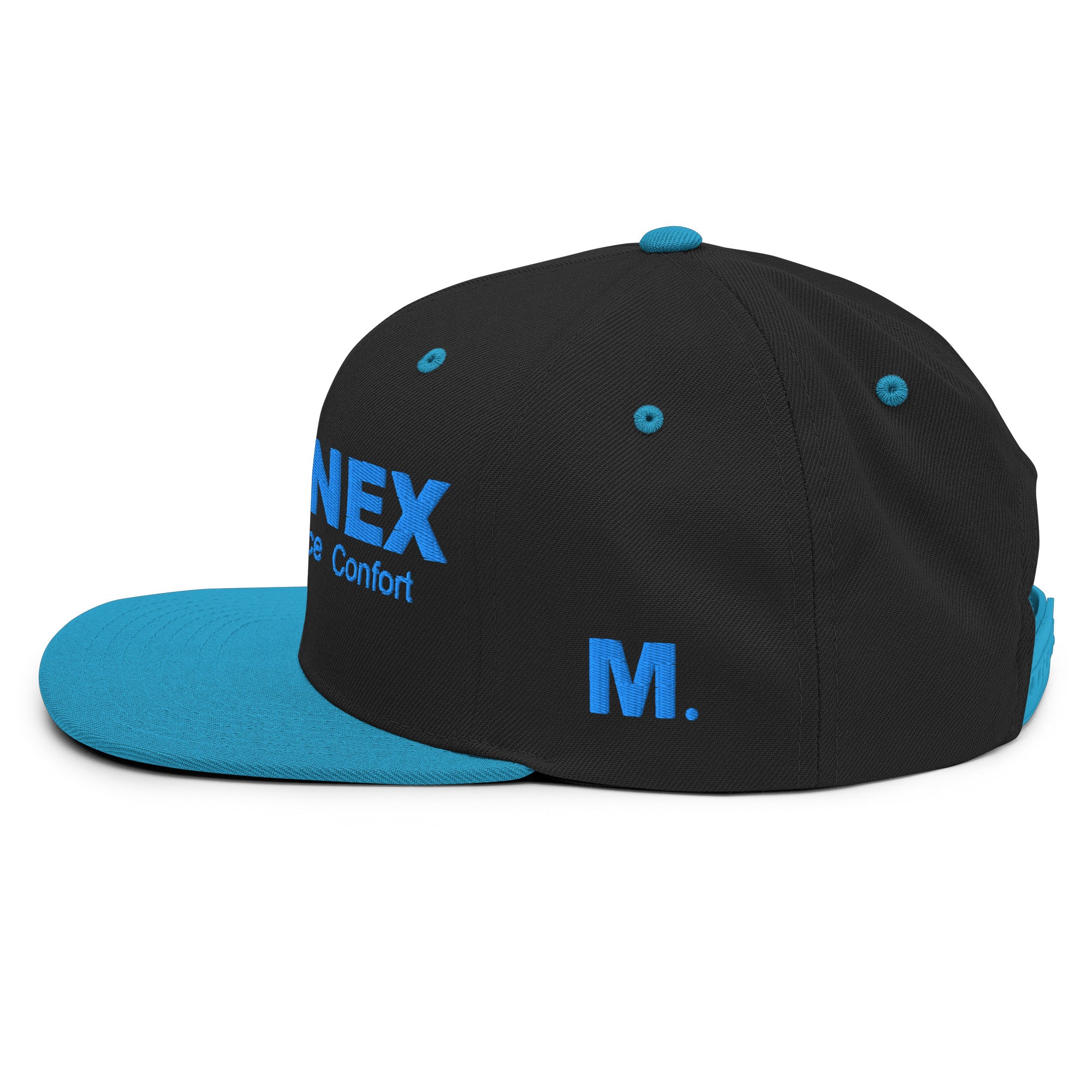 Casquette Movenex "Snapback" couleur noire et bleue - Movenex