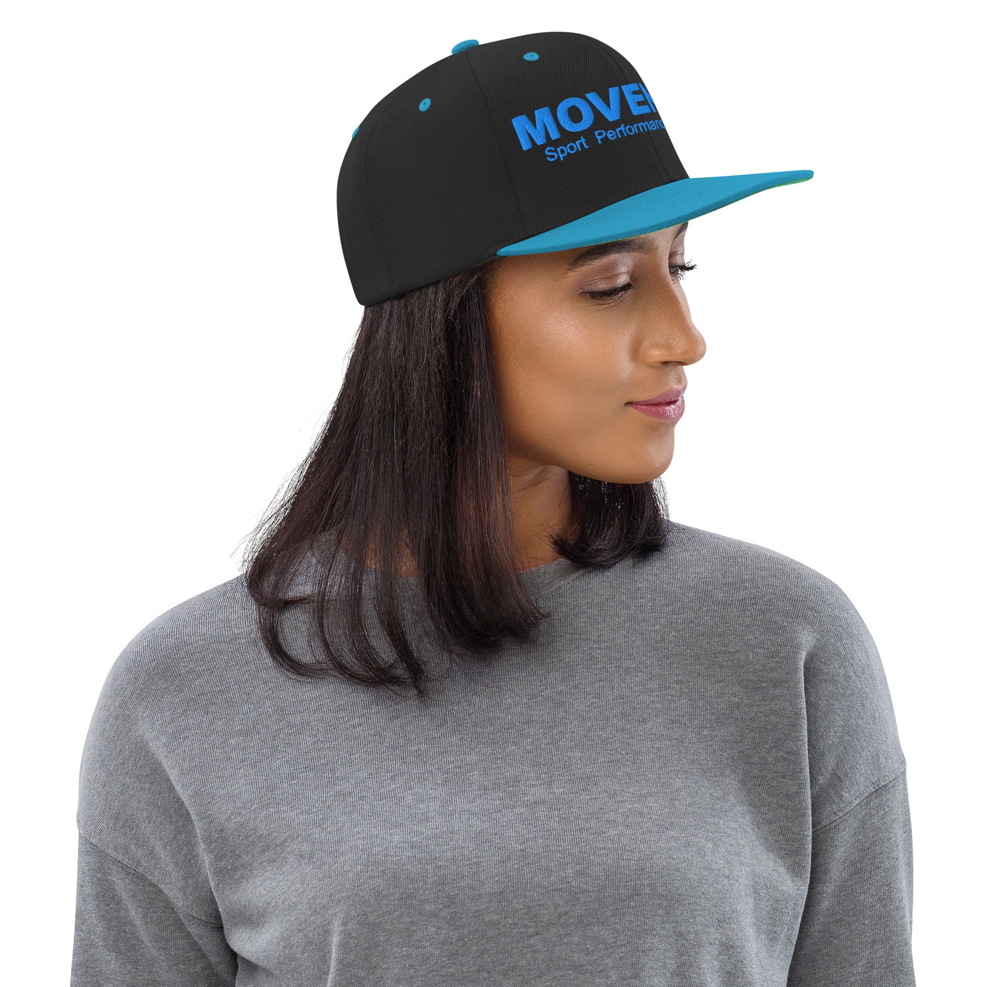 Casquette Movenex "Snapback" couleur noire et bleue - Movenex