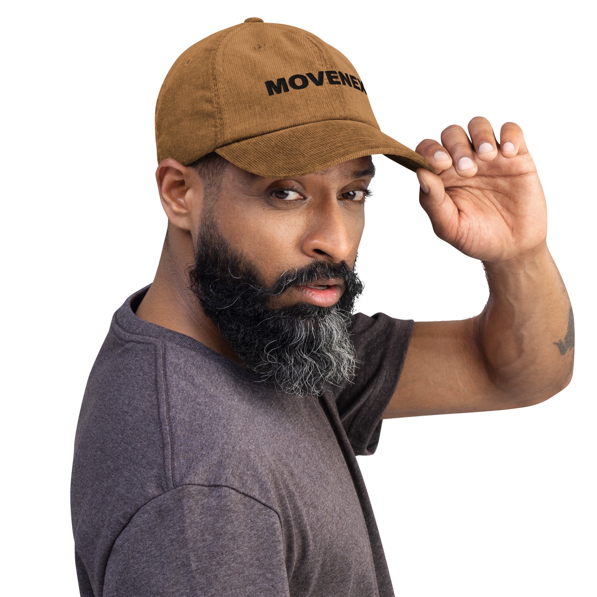 Casquette en velours Movenex couleur marron - Movenex