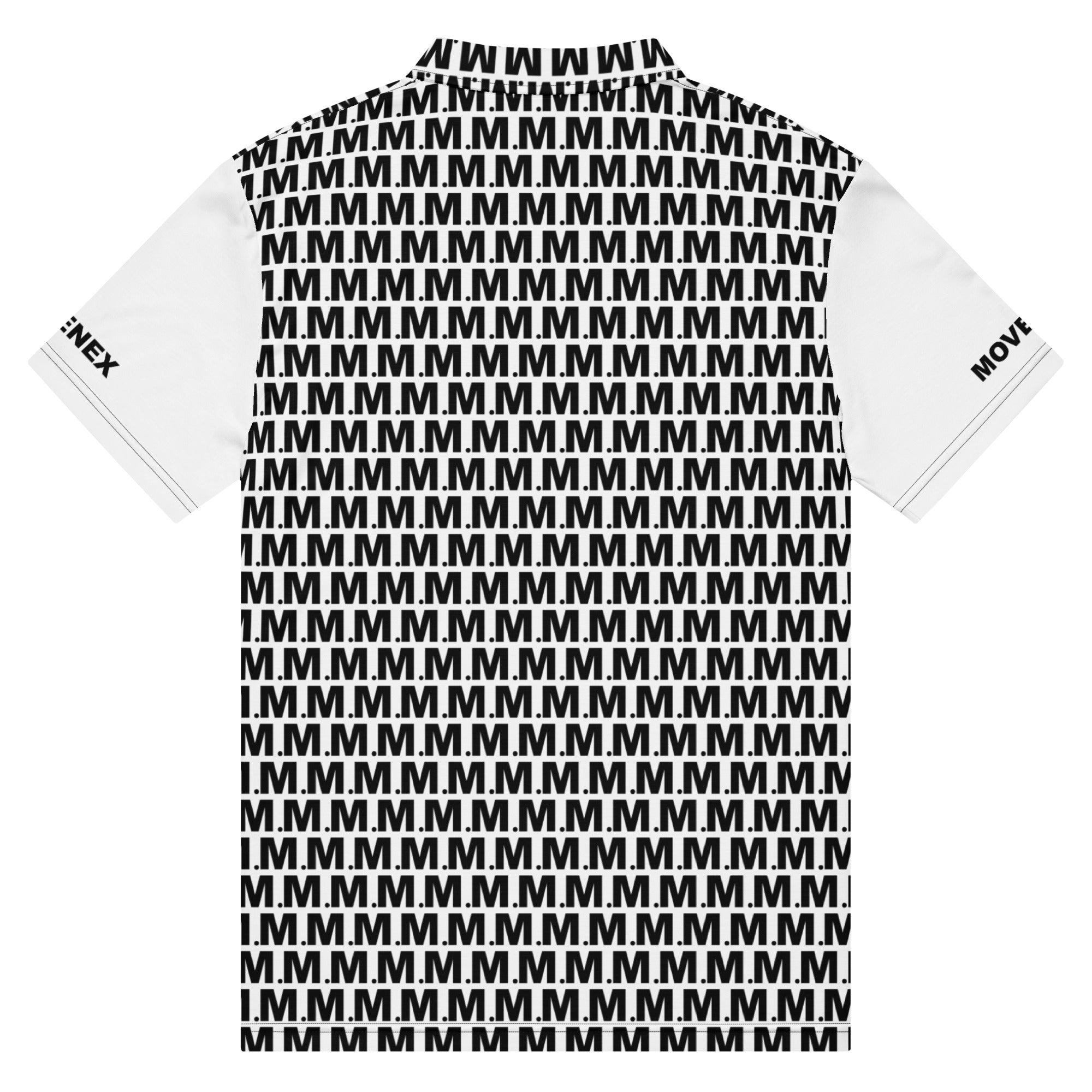 Polo Movenex cintré couleur blanc et noir - Movenex