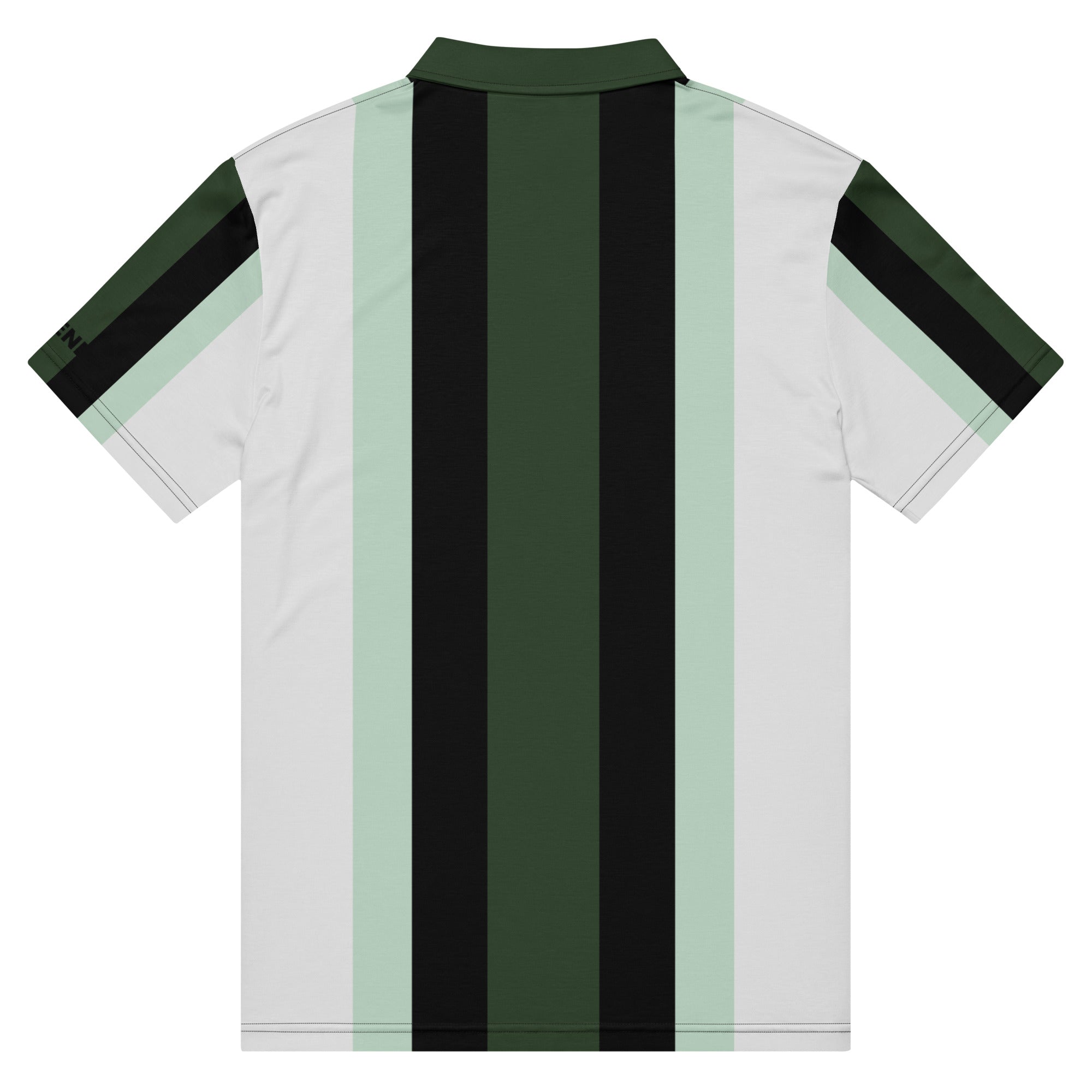 Polo Movenex cintré couleur rayées vert, noire - Movenex