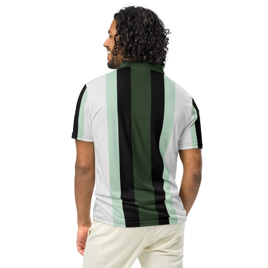 Polo Movenex cintré couleur rayées vert, noire - Movenex