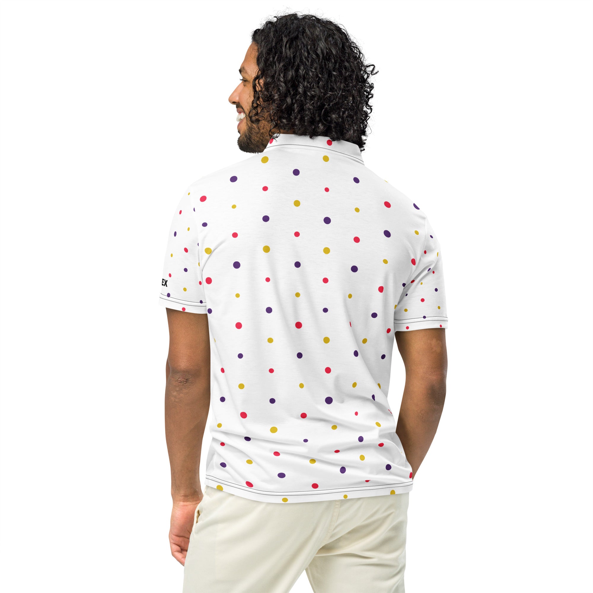 Polo Movenex cintré couleur blanc à pois - Movenex
