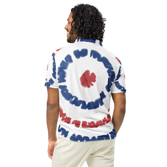 Polo Movenex cintré couleur bleu, blanc et rouge - Movenex