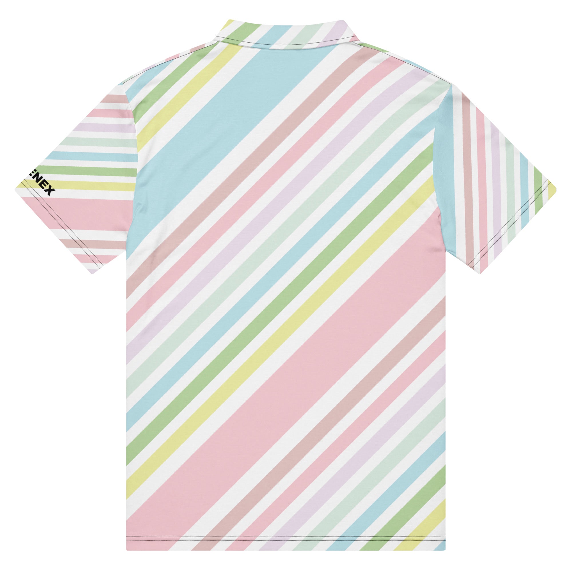 Polo Movenex cintré couleur rayées bleu, vert et blanc - Movenex