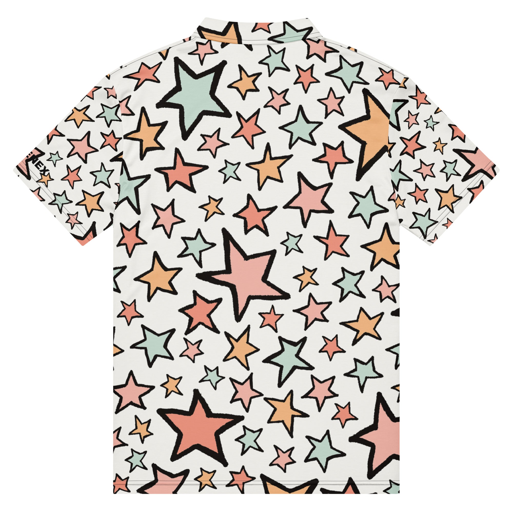 Polo Movenex cintré couleur blanc avec étoiles - Movenex