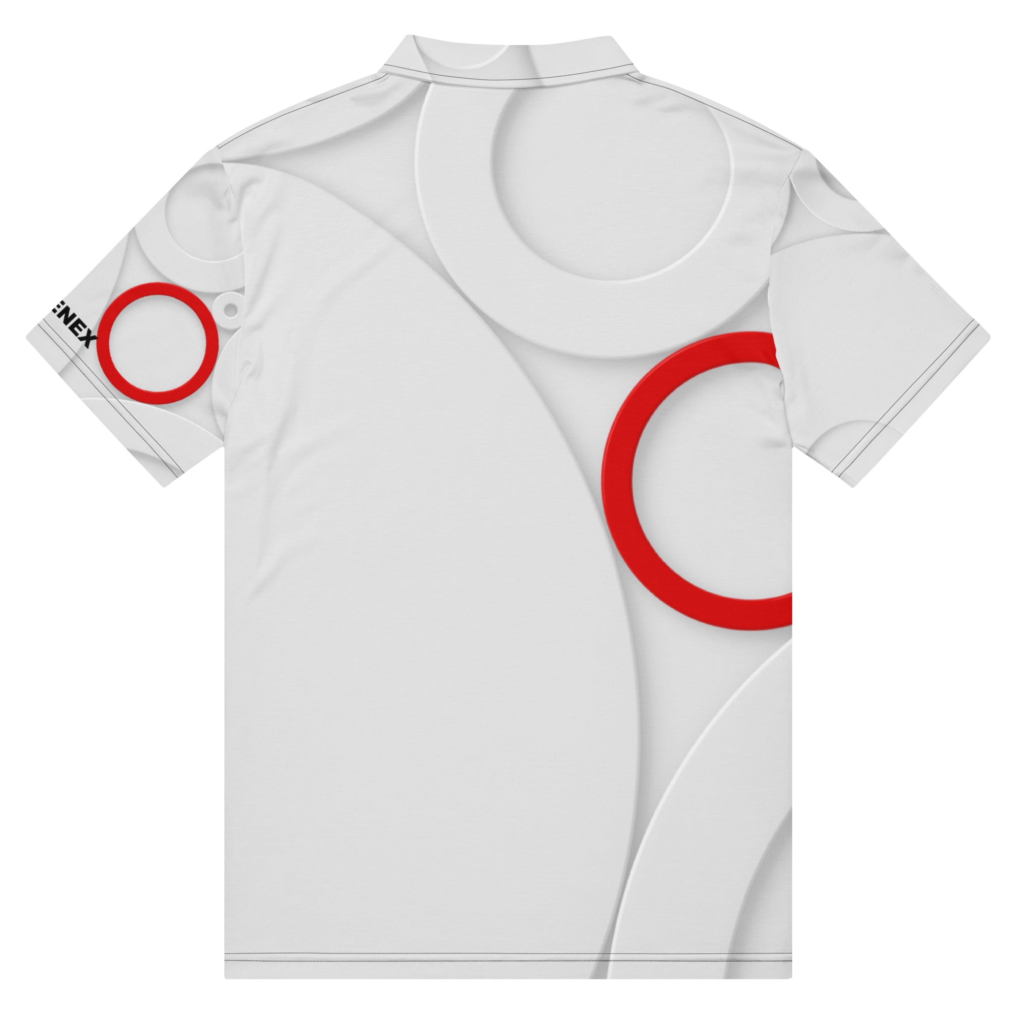 Polo Movenex cintré couleur blanc avec cercles - Movenex