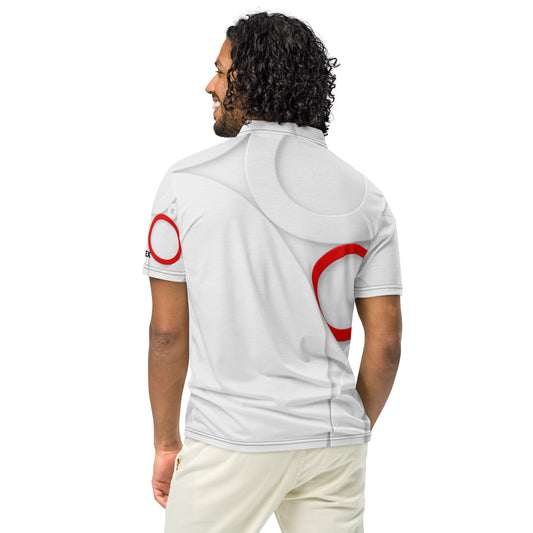 Polo Movenex cintré couleur blanc avec cercles - Movenex