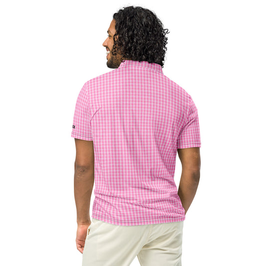 Polo Movenex cintré couleur rose à carreaux - Movenex