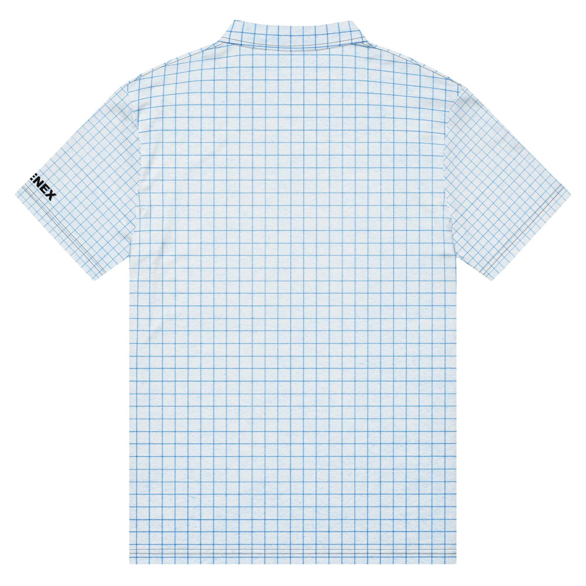 Polo Movenex cintré couleur blanc à carreaux bleus - Movenex