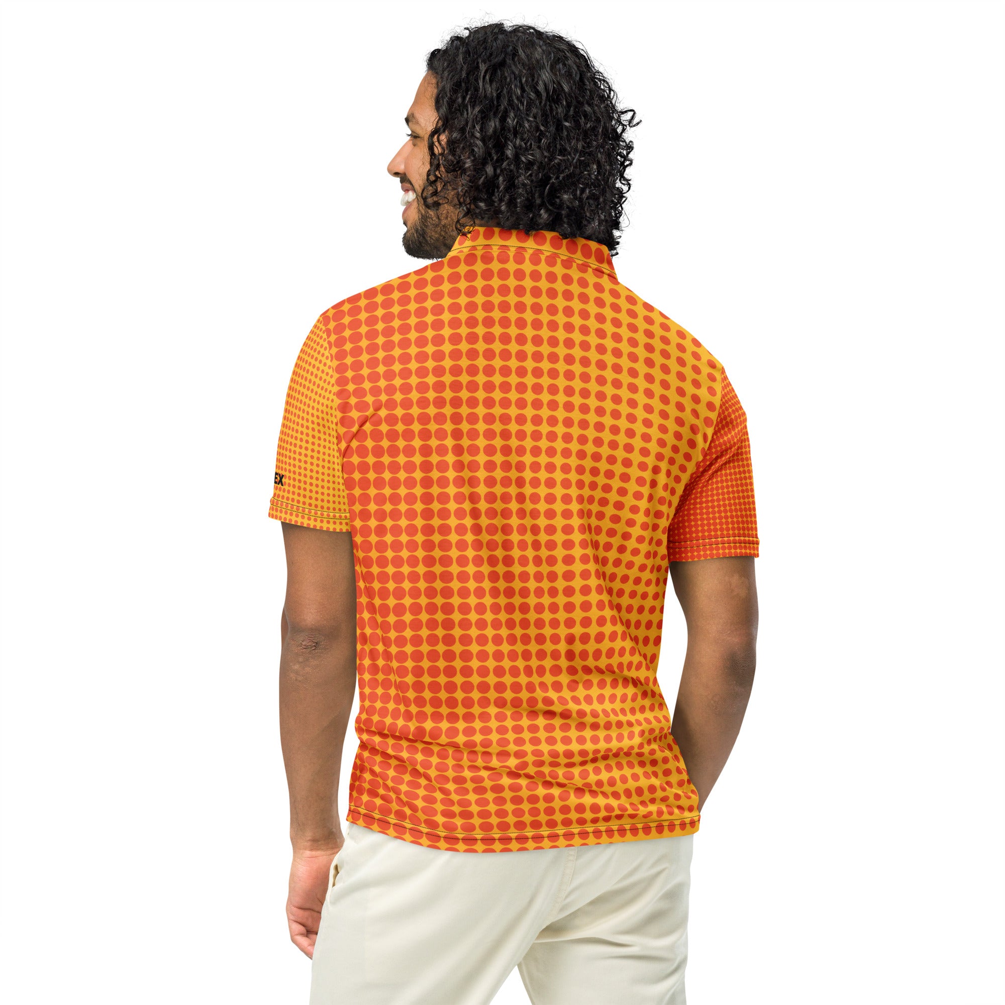 Polo Movenex cintré couleur orange à pois - Movenex