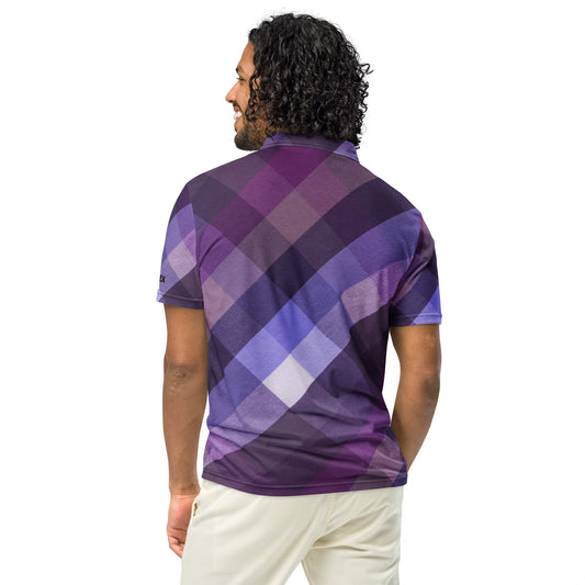 Polo Movenex cintré couleur violet à carreaux - Movenex