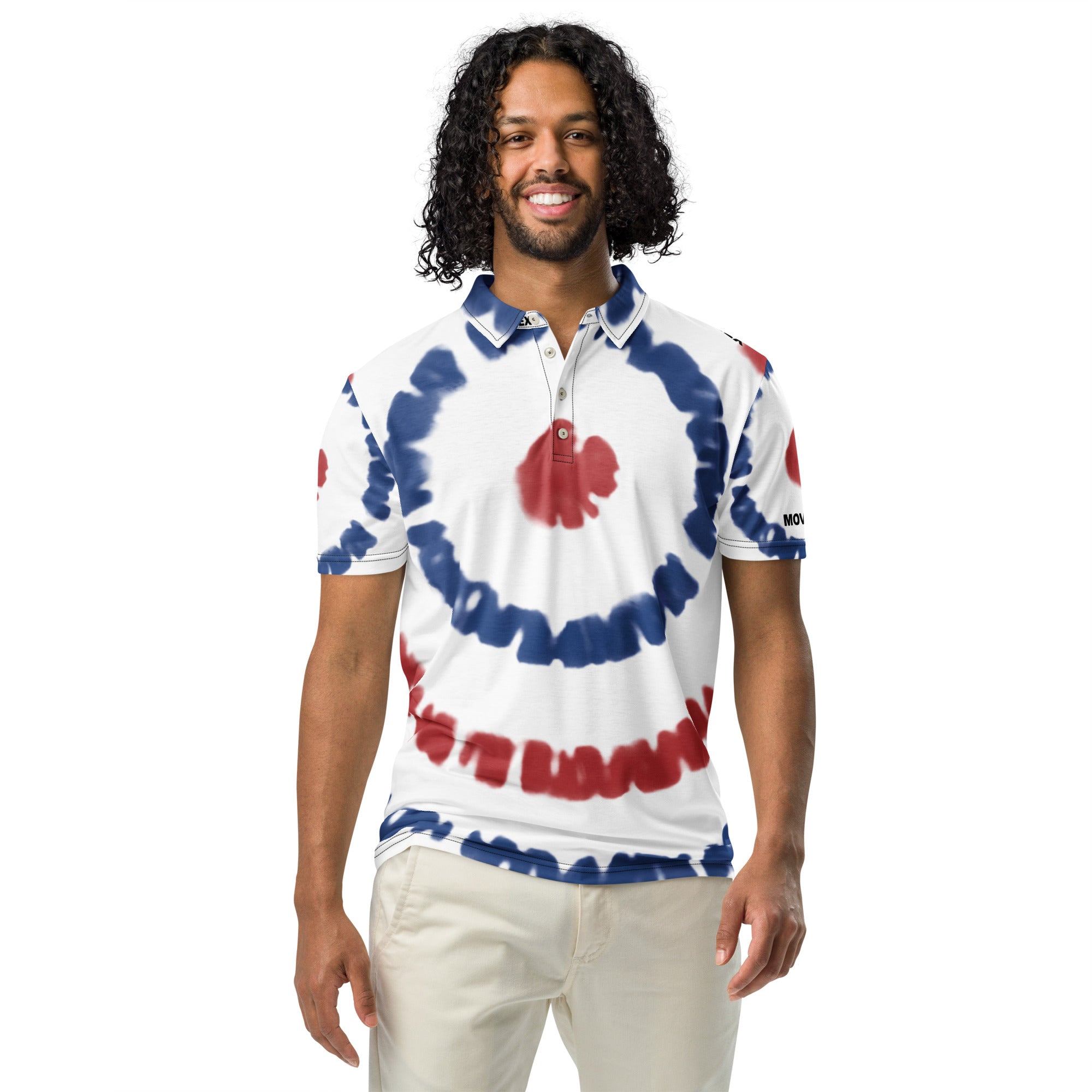Polo Movenex cintré couleur bleu, blanc et rouge - Movenex