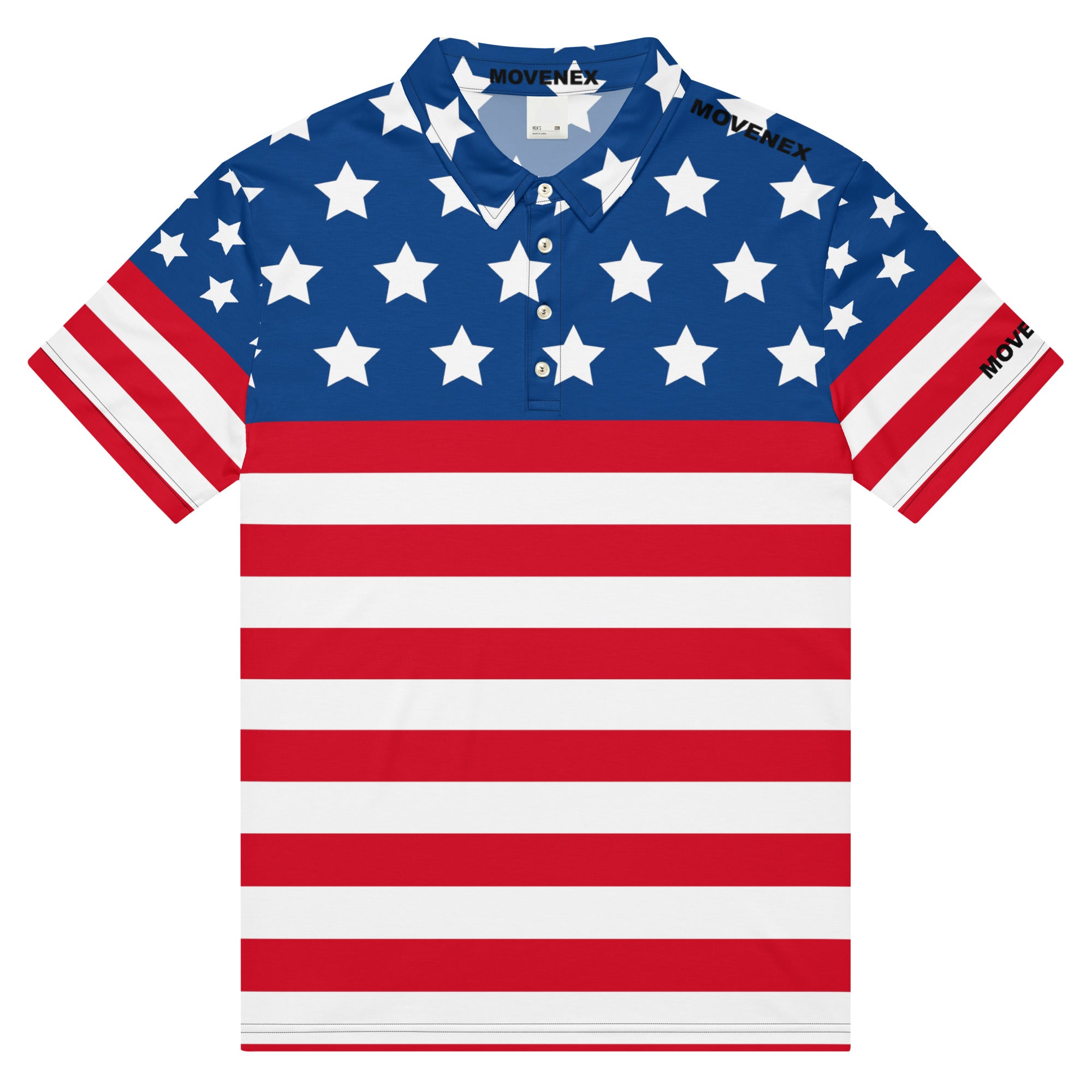 Polo Movenex cintré couleur drapeau américain - Movenex