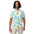 Polo Movenex cintré couleur bleue à fleurs - Movenex