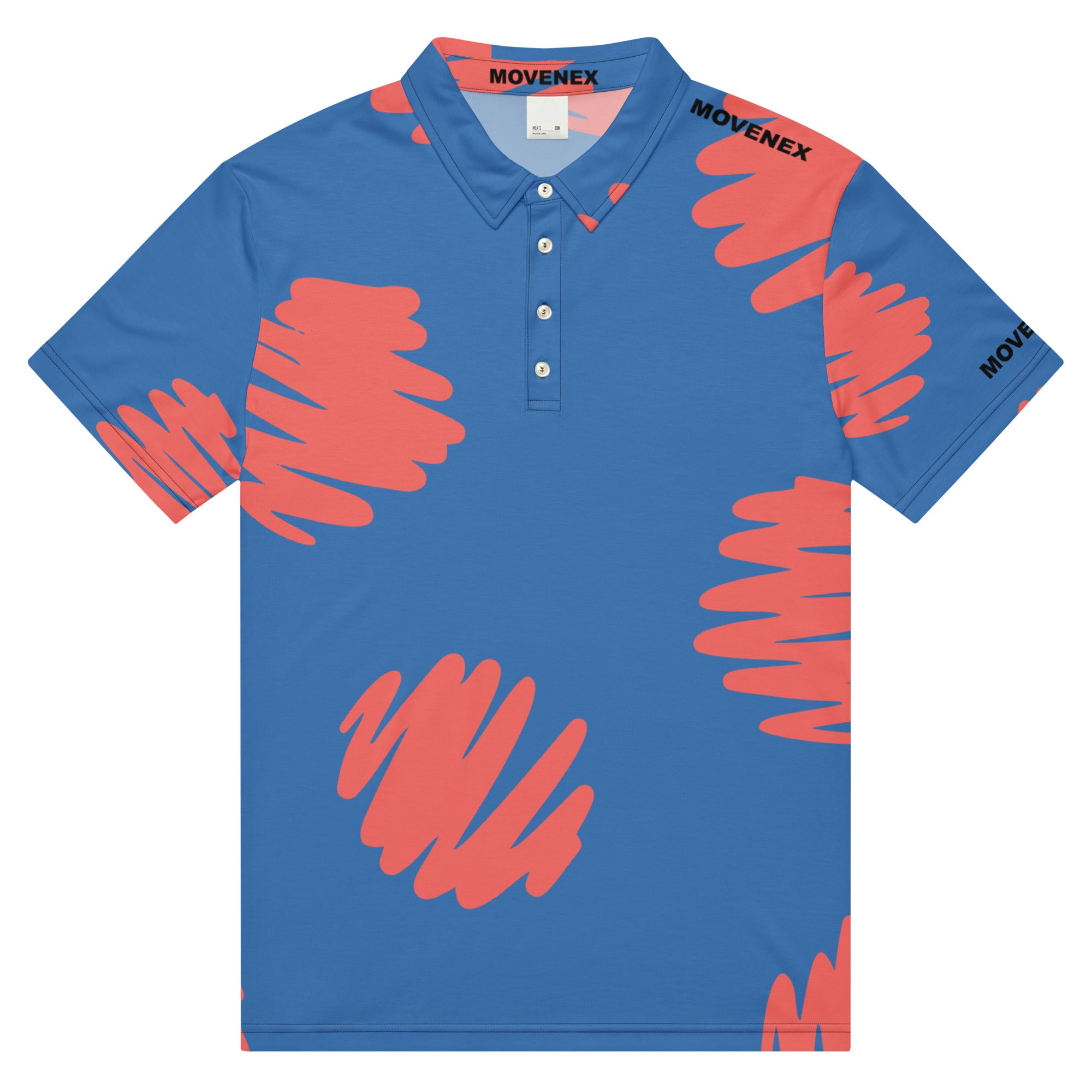 Polo Movenex cintré couleur bleu et rouge - Movenex