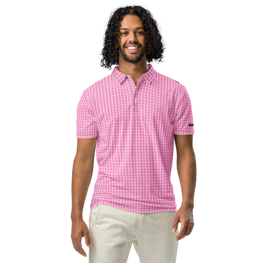 Polo Movenex cintré couleur rose à carreaux - Movenex