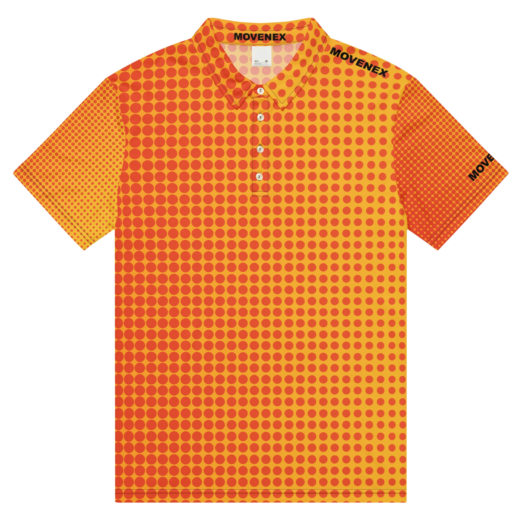Polo Movenex cintré couleur orange à pois - Movenex