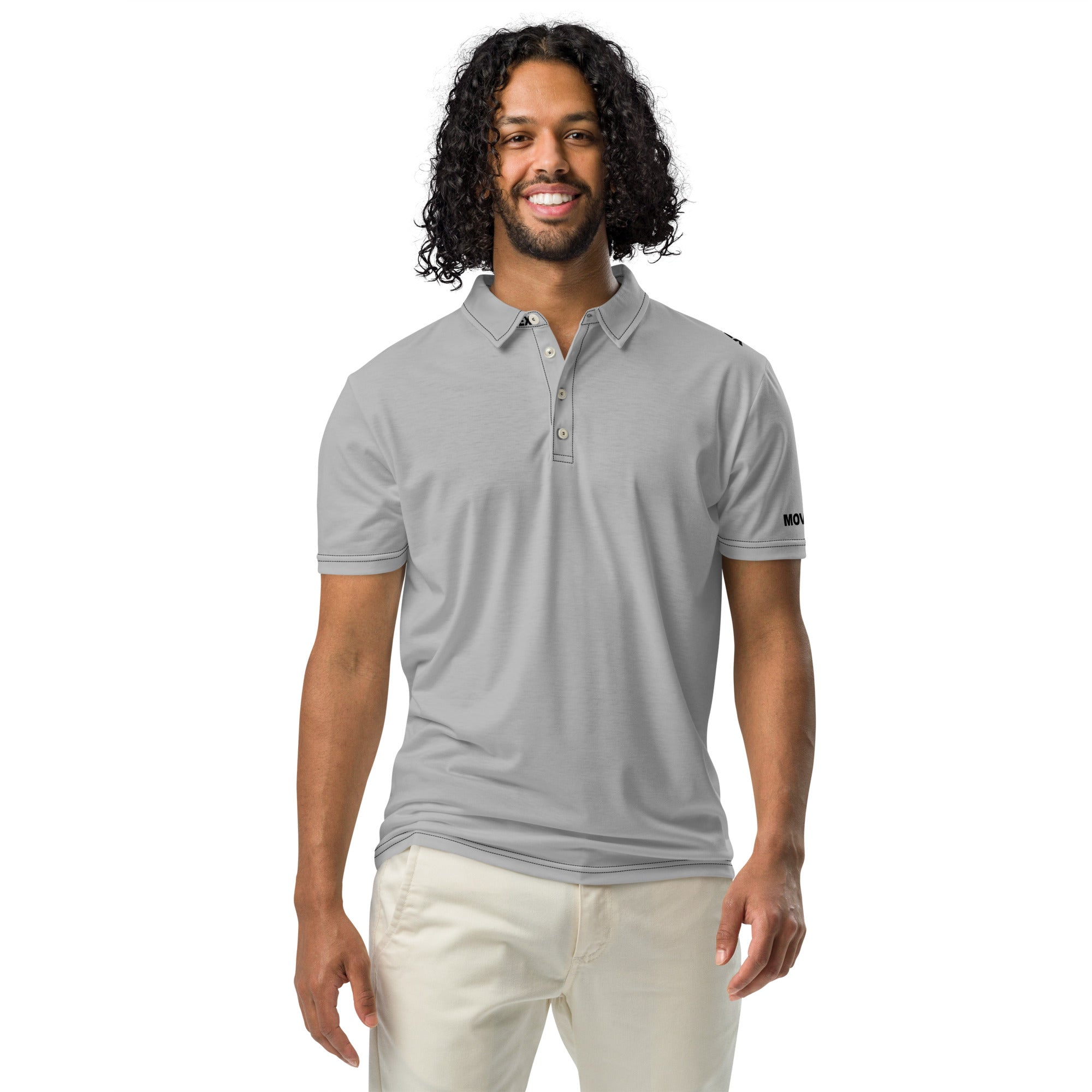 Polo Movenex cintré couleur gris - Movenex