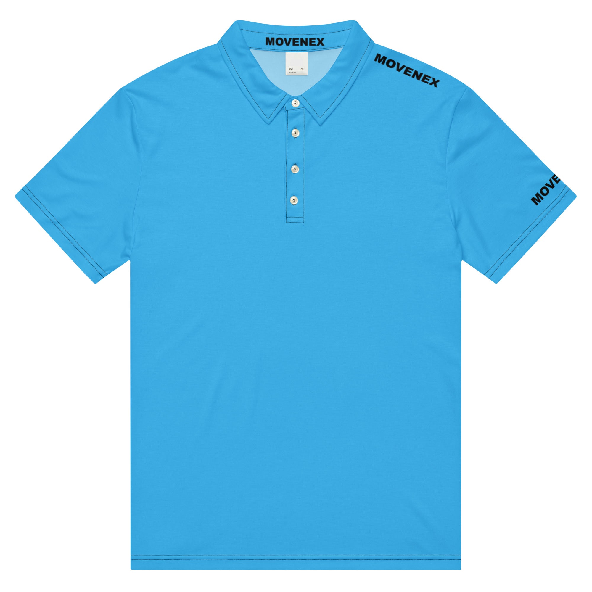 Polo Movenex cintré couleur bleu azur - Movenex