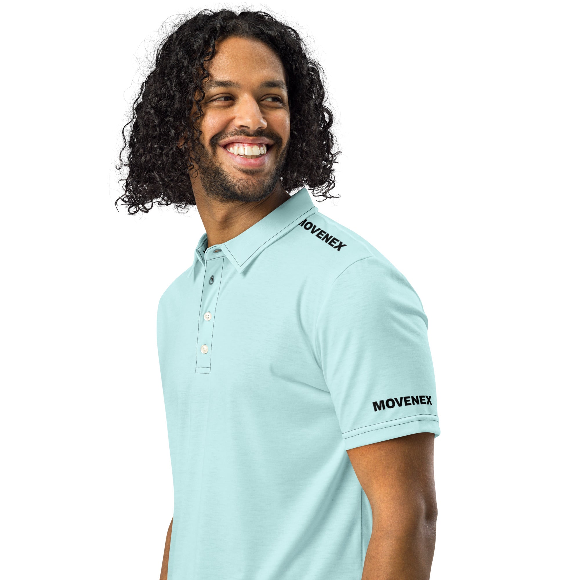 Polo Movenex cintré couleur bleu clair - Movenex