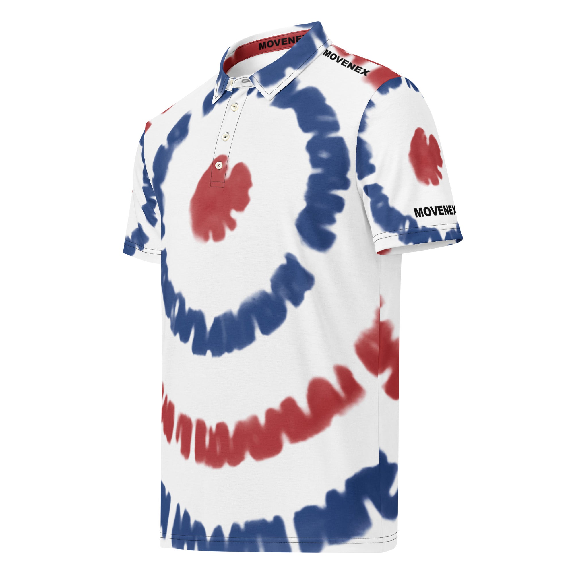 Polo Movenex cintré couleur bleu, blanc et rouge - Movenex