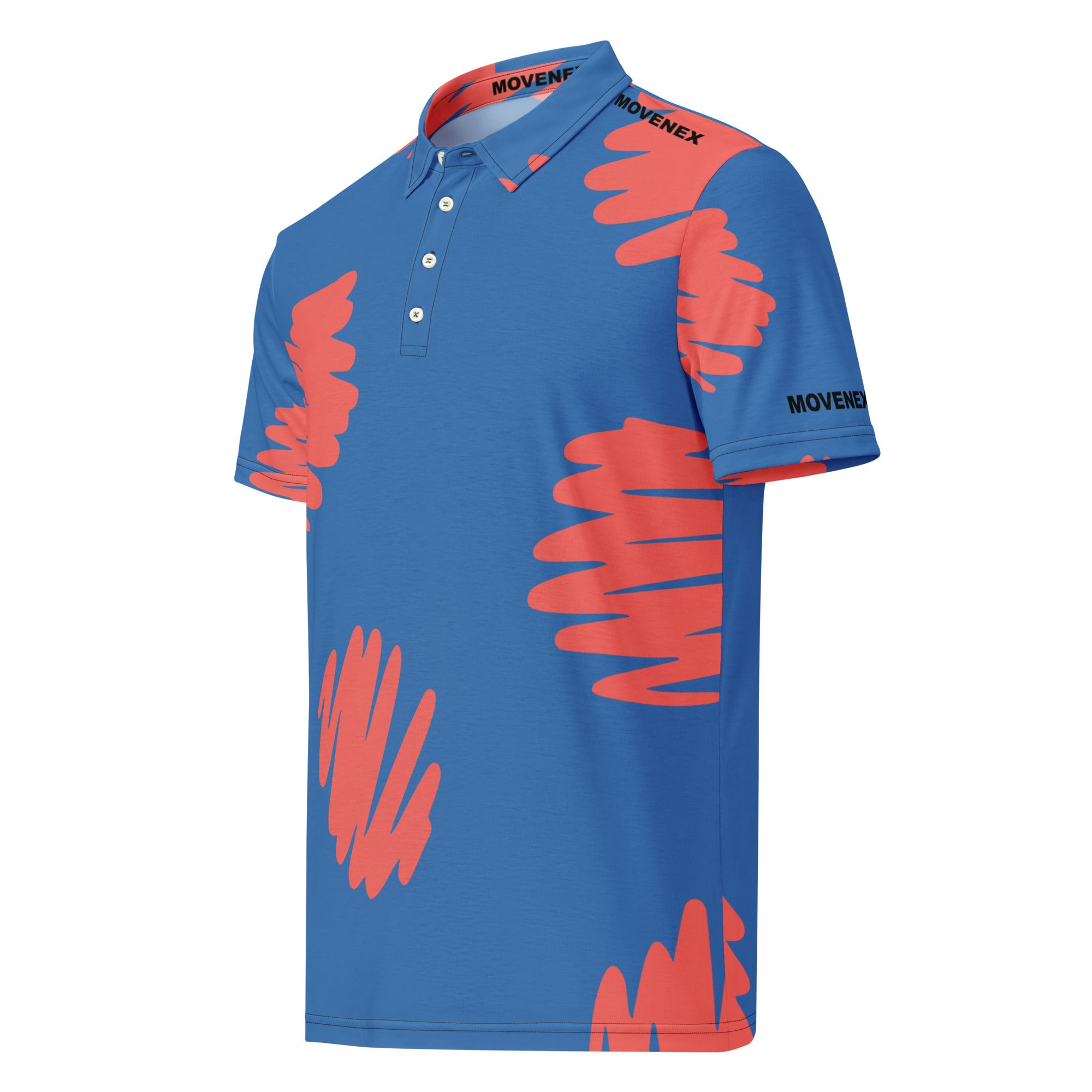 Polo Movenex cintré couleur bleu et rouge - Movenex