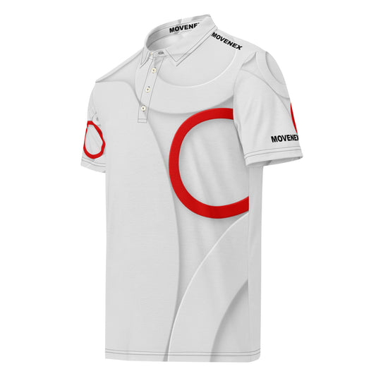 Polo Movenex cintré couleur blanc avec cercles - Movenex