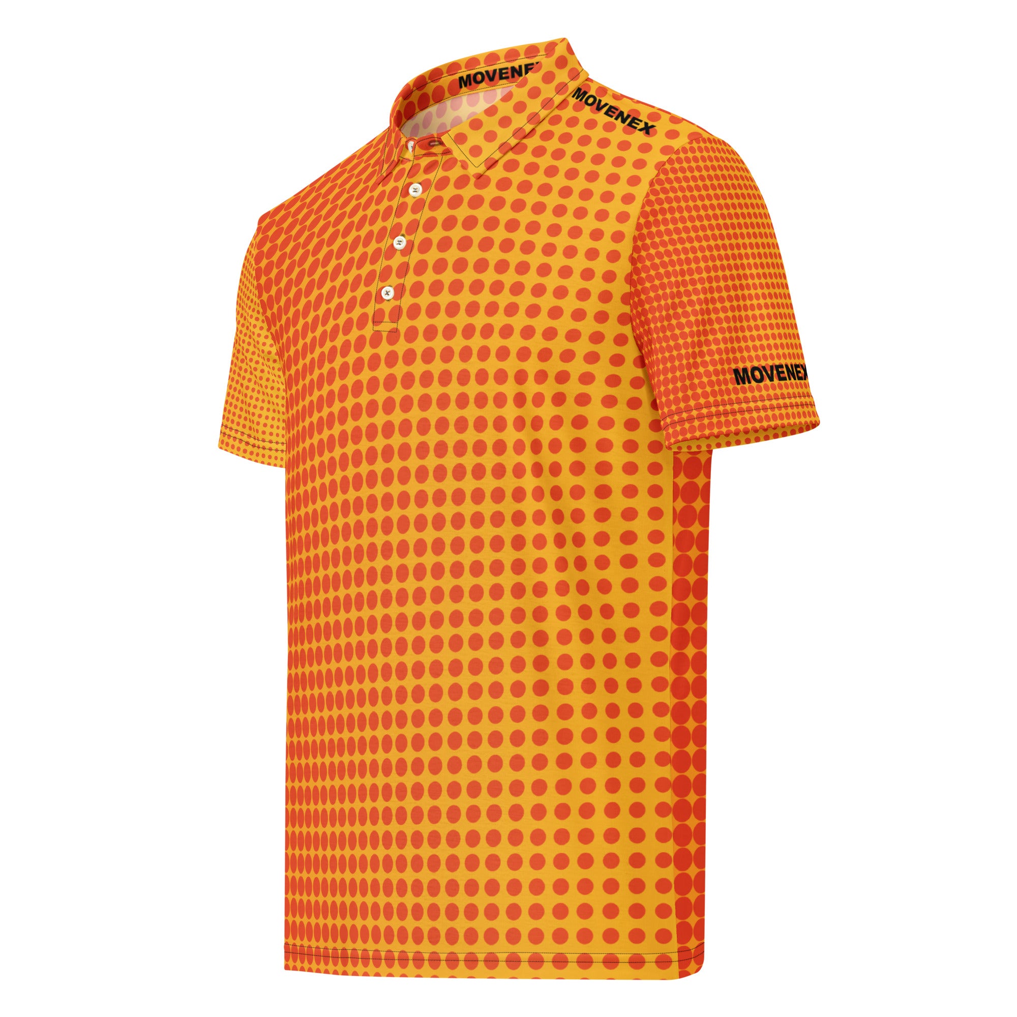 Polo Movenex cintré couleur orange à pois - Movenex