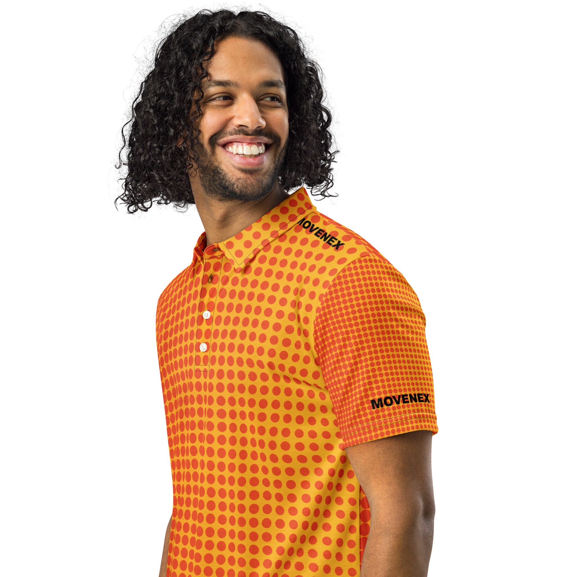 Polo Movenex cintré couleur orange à pois - Movenex