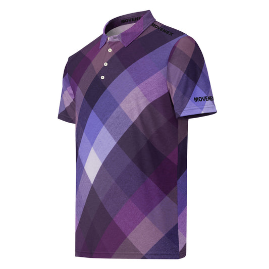 Polo Movenex cintré couleur violet à carreaux - Movenex