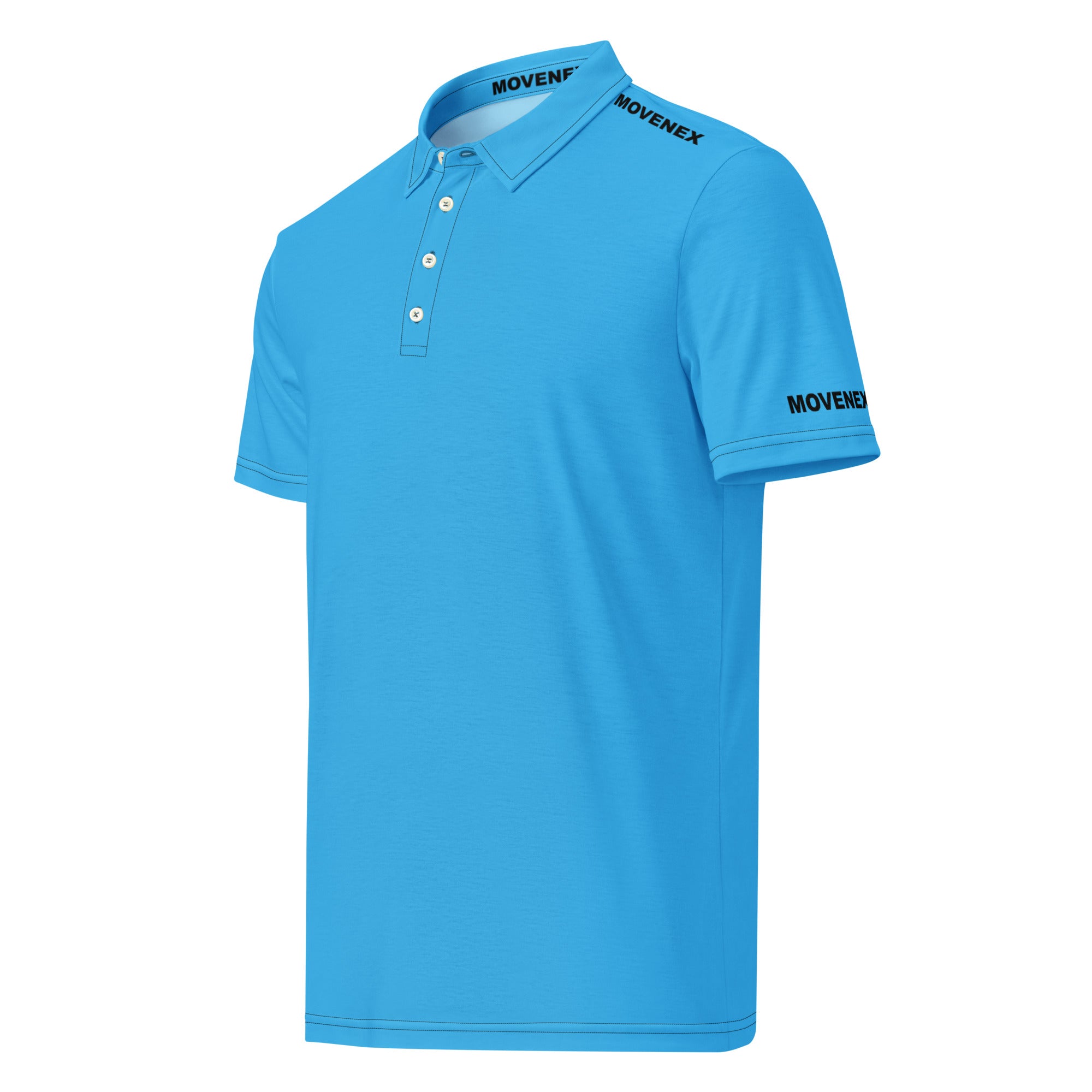 Polo Movenex cintré couleur bleu azur - Movenex