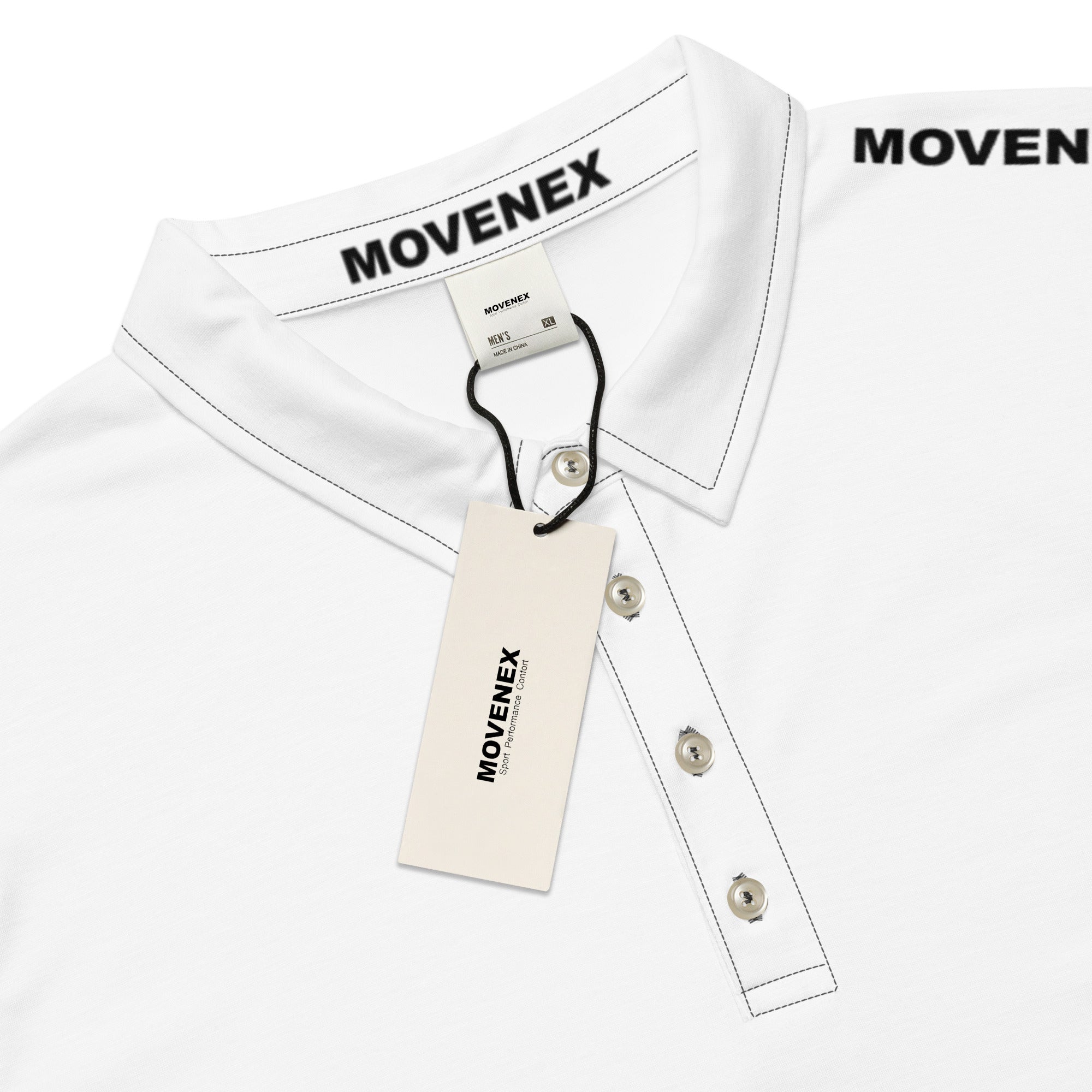 Polo Movenex cintré couleur blanc - Movenex