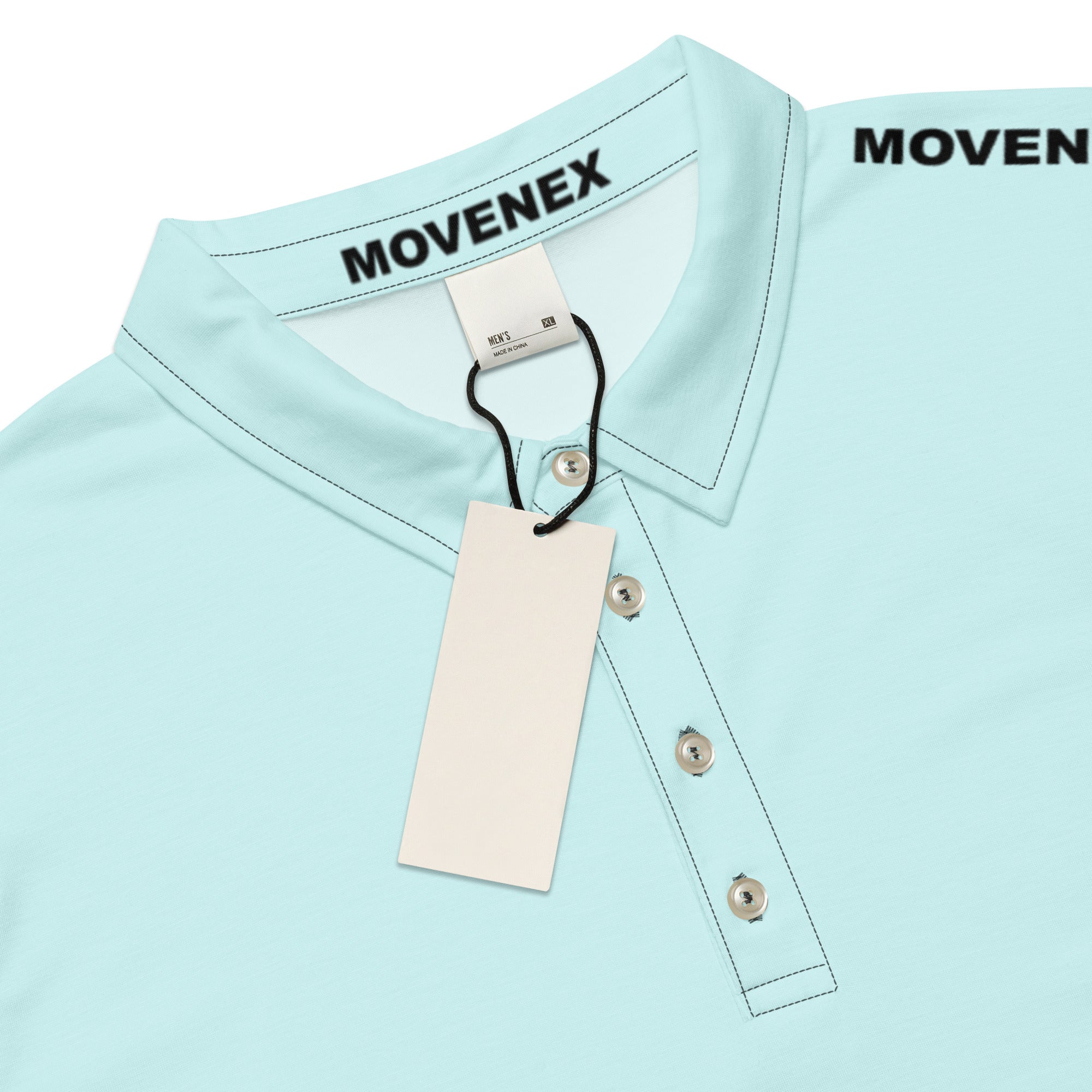 Polo Movenex cintré couleur bleu clair - Movenex